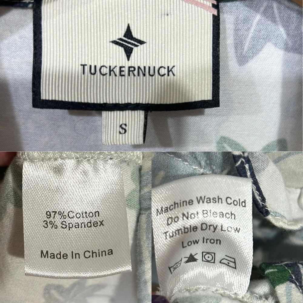 Tuckernuck Royal Shirtdress Coastal Preppy Province Breeze Floral Print Blue S - Picture 8 of 15